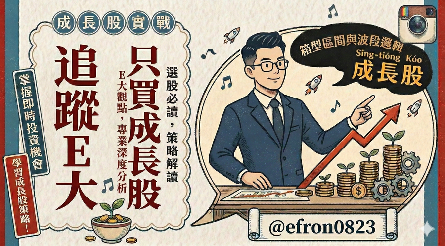 （ IG instagram）、E 大只買成長股｜股票實戰教學