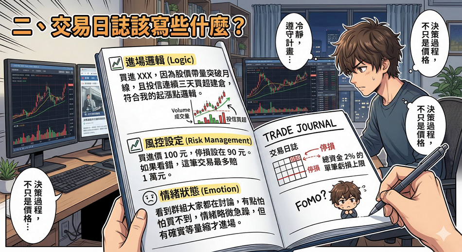 交易沒有奇蹟，只有軌跡：如何寫好你的「交易日誌」，從虧損中提煉獲利 DNA