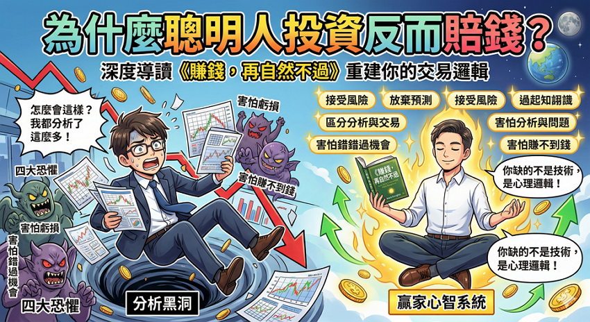 為什麼聰明人投資反而賠錢?深度導讀《賺錢,再自然不過》重建你的交易邏輯 為什麼聰明人投資反而賠錢?深度導讀《賺錢,再自然不過》重建你的交易邏輯