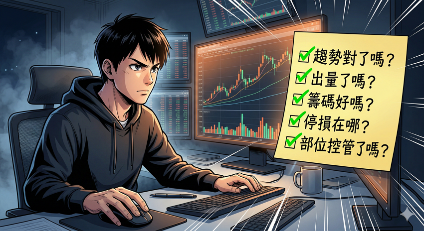 告別憑感覺下單！融合趨勢、籌碼與量價的「終極買進 SOP」，打造高勝率交易系統