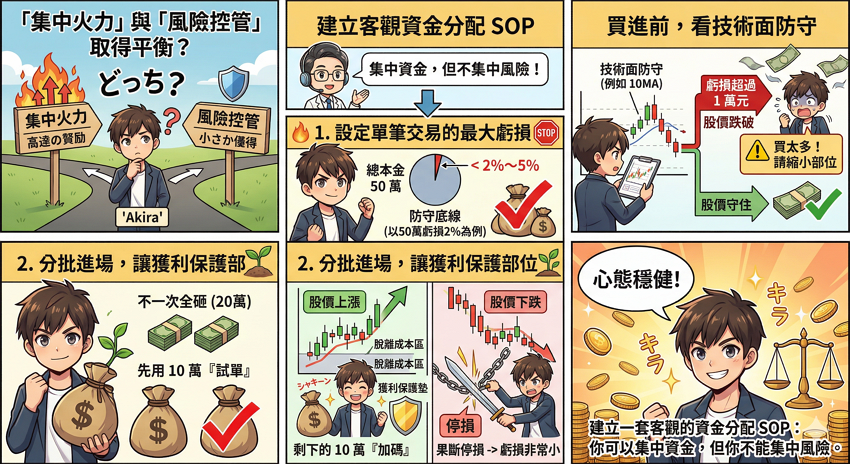 本金少更不能亂凹單！看懂「集中火力」與「風險控管」的完美平衡