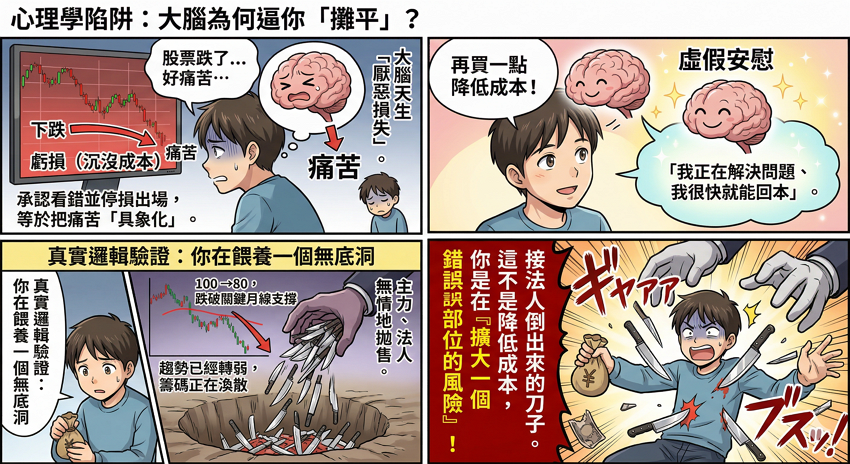 股票套牢該不該加碼攤平？戒掉「越跌越買」的散戶心態，學會操盤手的停損紀律