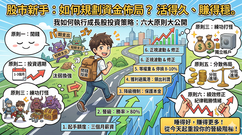 股票投資資金如何分配?成長股波段操作的 6 大資金控管原則 股票投資資金如何分配?成長股波段操作的 6 大資金控管原則