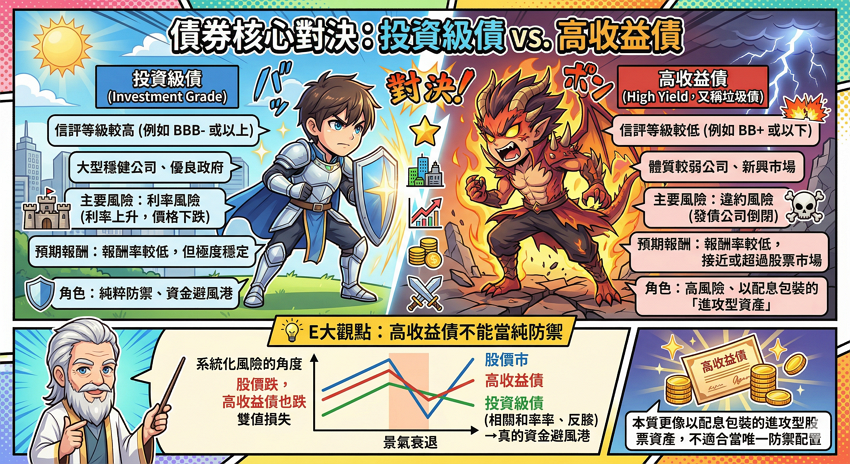 債券 ETF 實戰懶人包:想穩定配息,投資級債 vs. 高收益債,選誰最好?