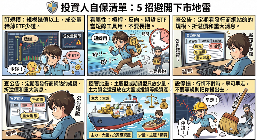 ETF 也會下市嗎？避坑指南：別把「安全感」當護身符！兩大下市路徑與自保清單全拆解