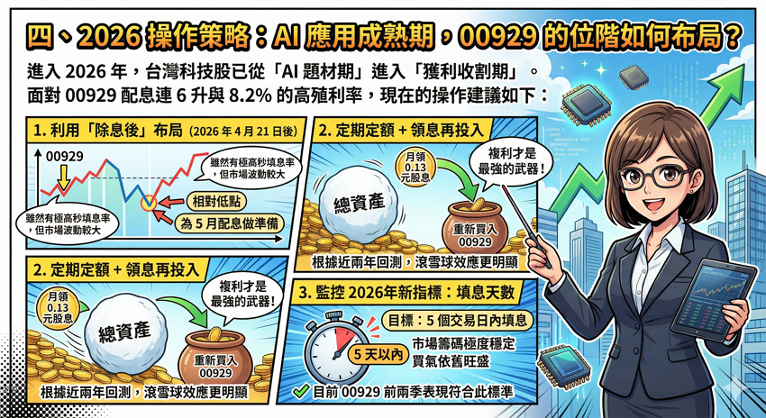 00929 配息連 6 升至 0.13 元!4/22 最後買進日、年化殖利率 8.2% 全攻略:月領萬元要幾張?填息率與成分股換血完整解析