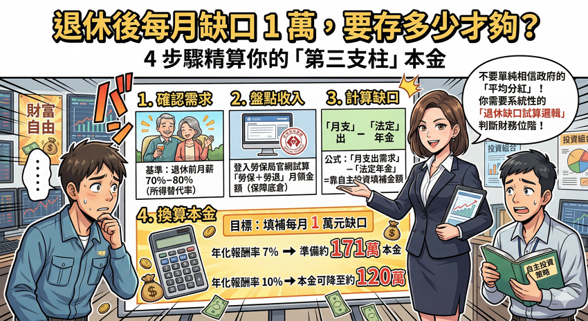 2026勞退分紅5.78萬真相：勞保請領延至65歲，你的退休金缺口如何補？