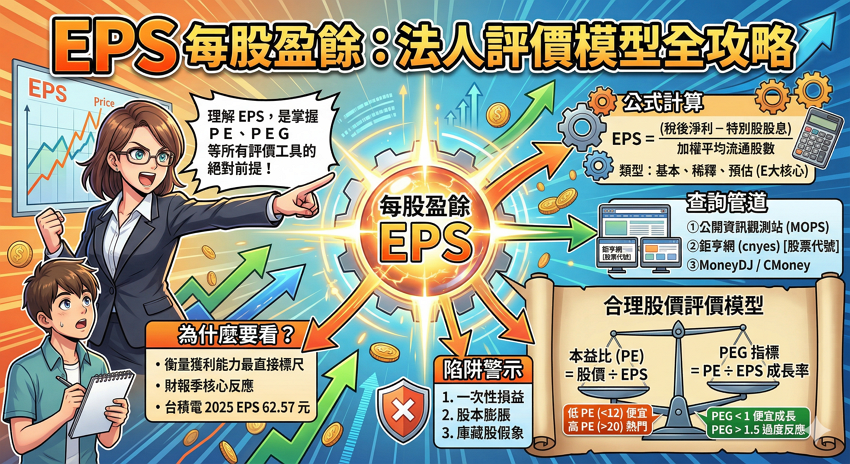 EPS每股盈餘是什麼?公式計算、查詢管道到法人評價模型全攻略