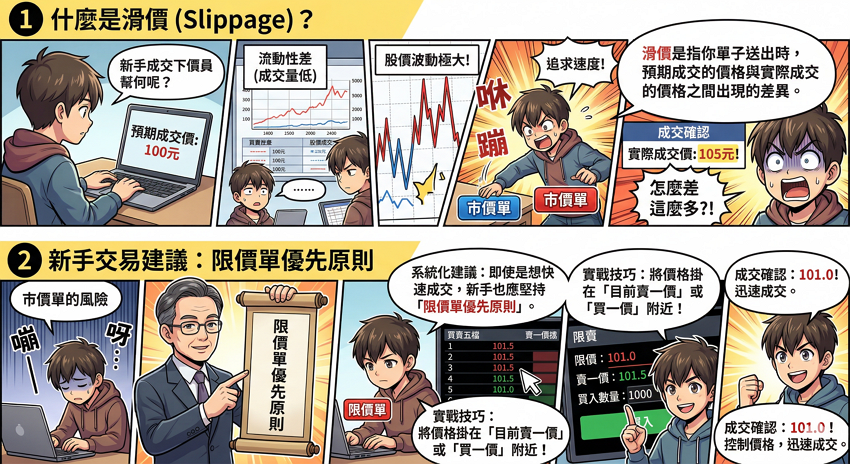 掛單看不懂?一張圖秒懂「市價單、限價單、當日有效單」的差異與風險