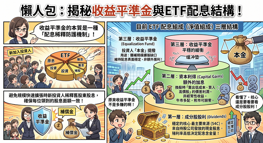 【2026 攻略】收益平準金是什麼？高股息 ETF 配息縮水真相與 3 步驟實戰拆解