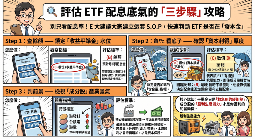 【2026 攻略】收益平準金是什麼？高股息 ETF 配息縮水真相與 3 步驟實戰拆解