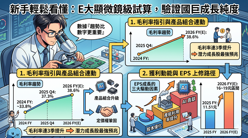 國巨法說會釋出最強指引：毛利率挑戰 38.6%，揭開 AI 伺服器帶動高階 MLCC 結構性毛利增長的真相。