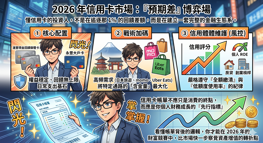 2026 信用卡推薦：日本旅遊、網購神卡比較，回饋最高 10% 懶人包