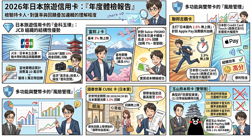 2026 信用卡推薦：日本旅遊、網購神卡比較，回饋最高 10% 懶人包