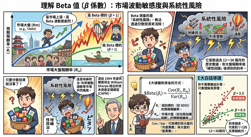 Beta 值的本質：衡量「系統性風險」的標準化指標