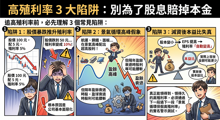 高殖利率 3 大陷阱：別為了股息賠掉本金