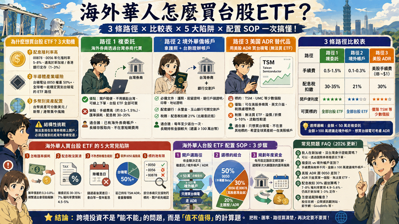 2026海外華人買台灣ETF全指南：開戶流程、資金匯兌與投資策略拆解