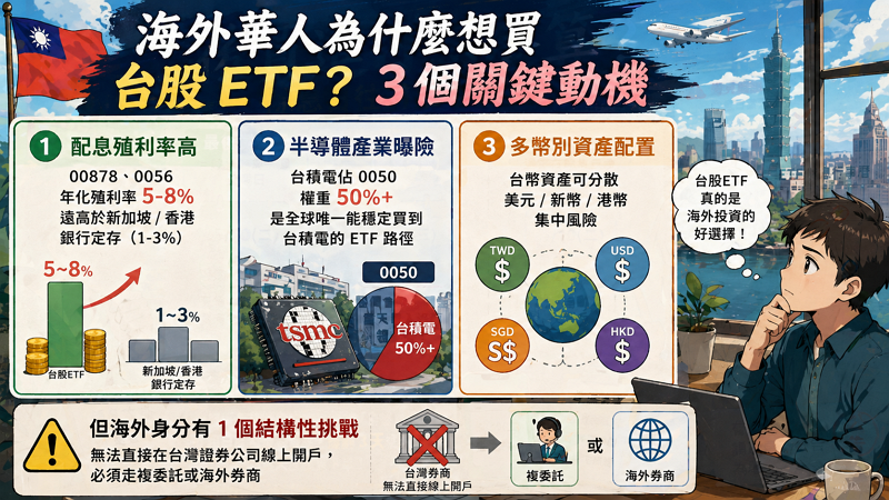 海外華人為什麼想買台股 ETF？3 個關鍵動機