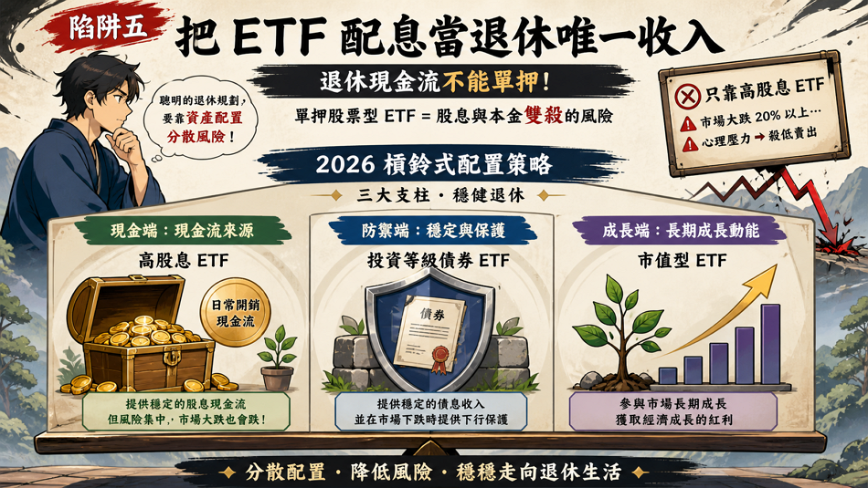 陷阱五：把 ETF 配息當退休唯一收入