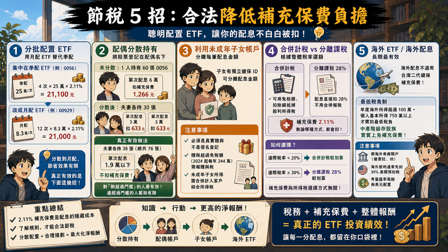 三、節稅 5 招：合法降低補充保費負擔