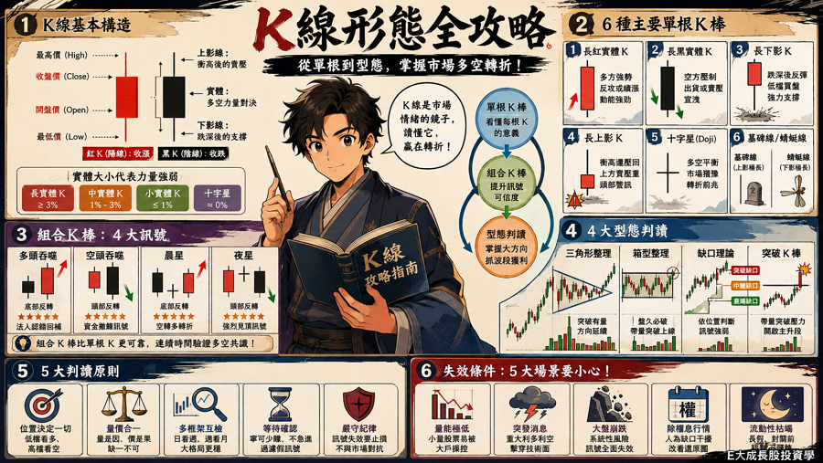 K線圖教學全攻略：2026年從入門到精通的型態辨識與實戰策略