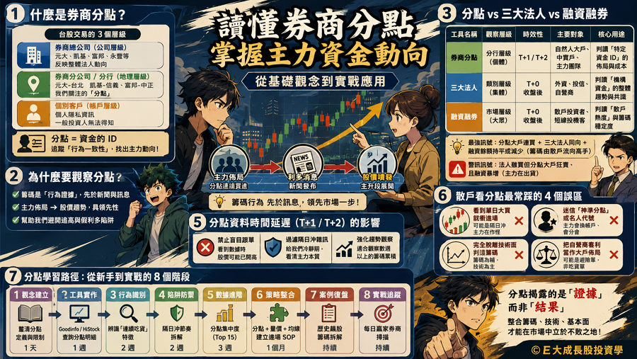 券商分點是什麼？散戶看懂主力買賣超的第一堂課（2026 完整入門）