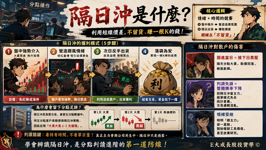 一、隔日沖是什麼？散戶必懂的籌碼陷阱