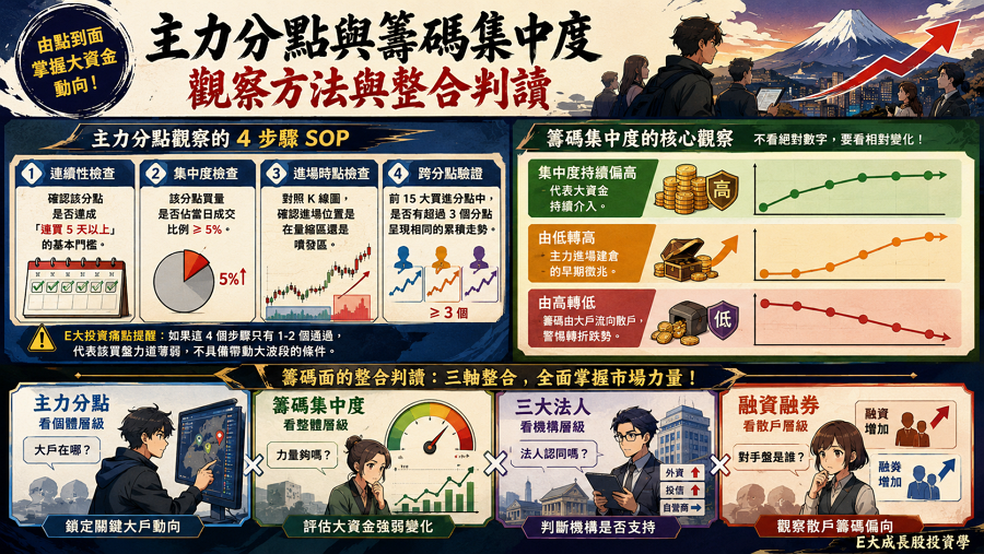 五、主力分點 / 籌碼集中度的觀察方法