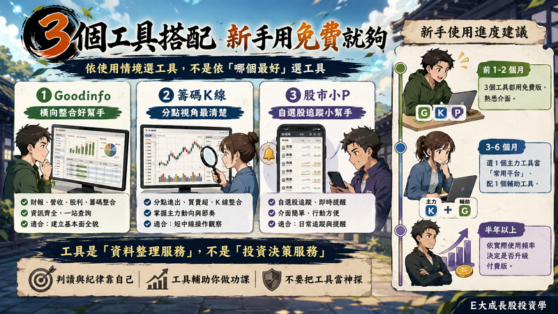 ⭐ 結論：3 個工具搭配、新手用免費就夠