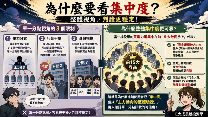 一、為什麼要看集中度？單一分點視角的限制