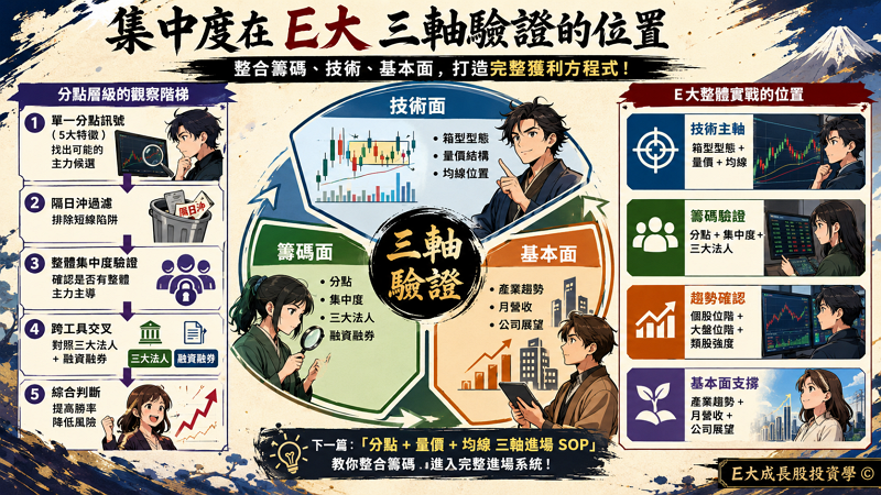 七、集中度在 E大 三層檢查的位置