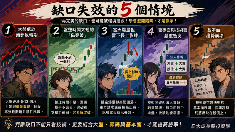 五、缺口失效的 5 個情境