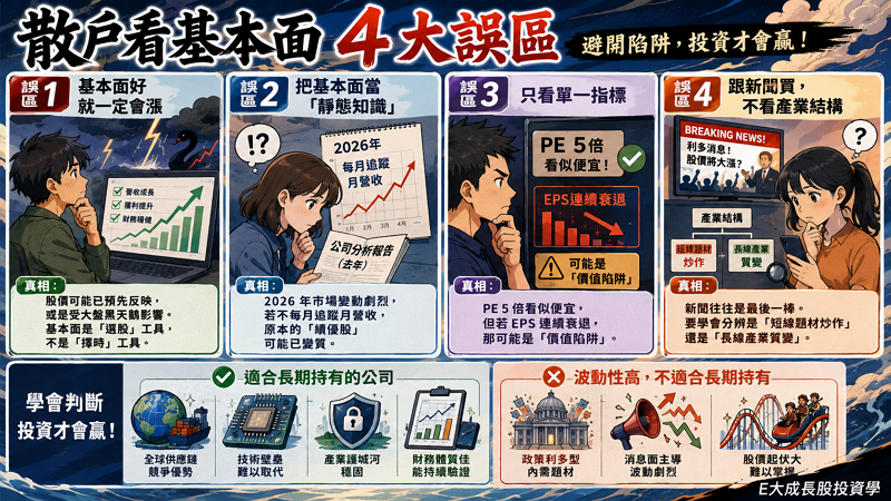 五、散戶看基本面常見的 4 個誤區