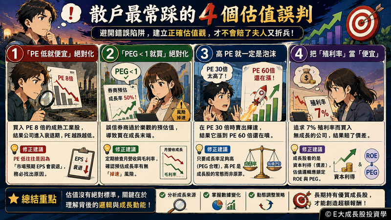 七、散戶最常踩的 4 個估值誤判