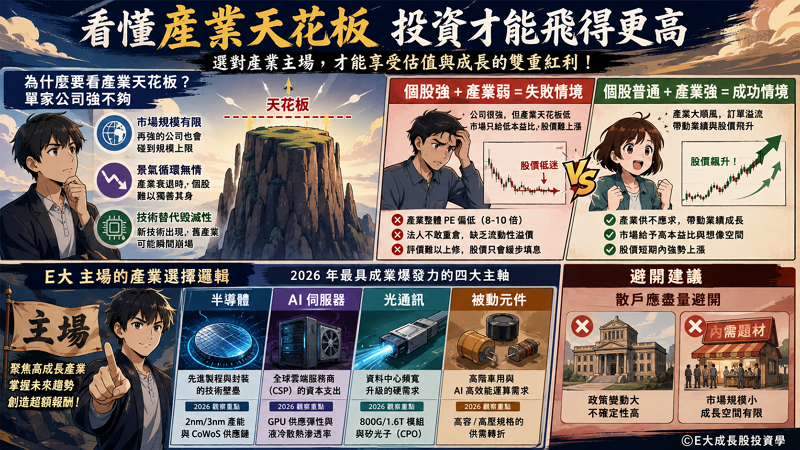 一、為什麼要看產業天花板？單家公司強不夠