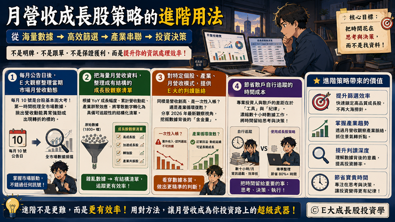 五、月營收成長股策略的進階用法