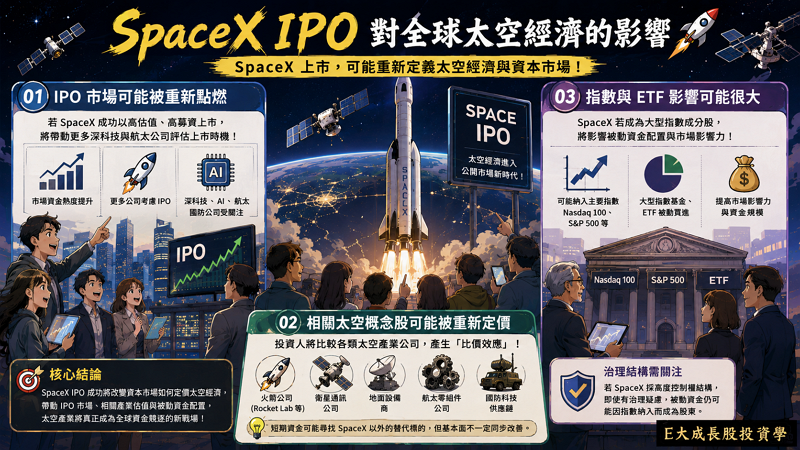 五、SpaceX IPO 對全球太空經濟的影響